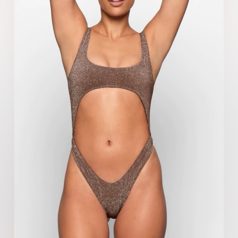 NWT Skims Glitter Swim Monokini Size XL